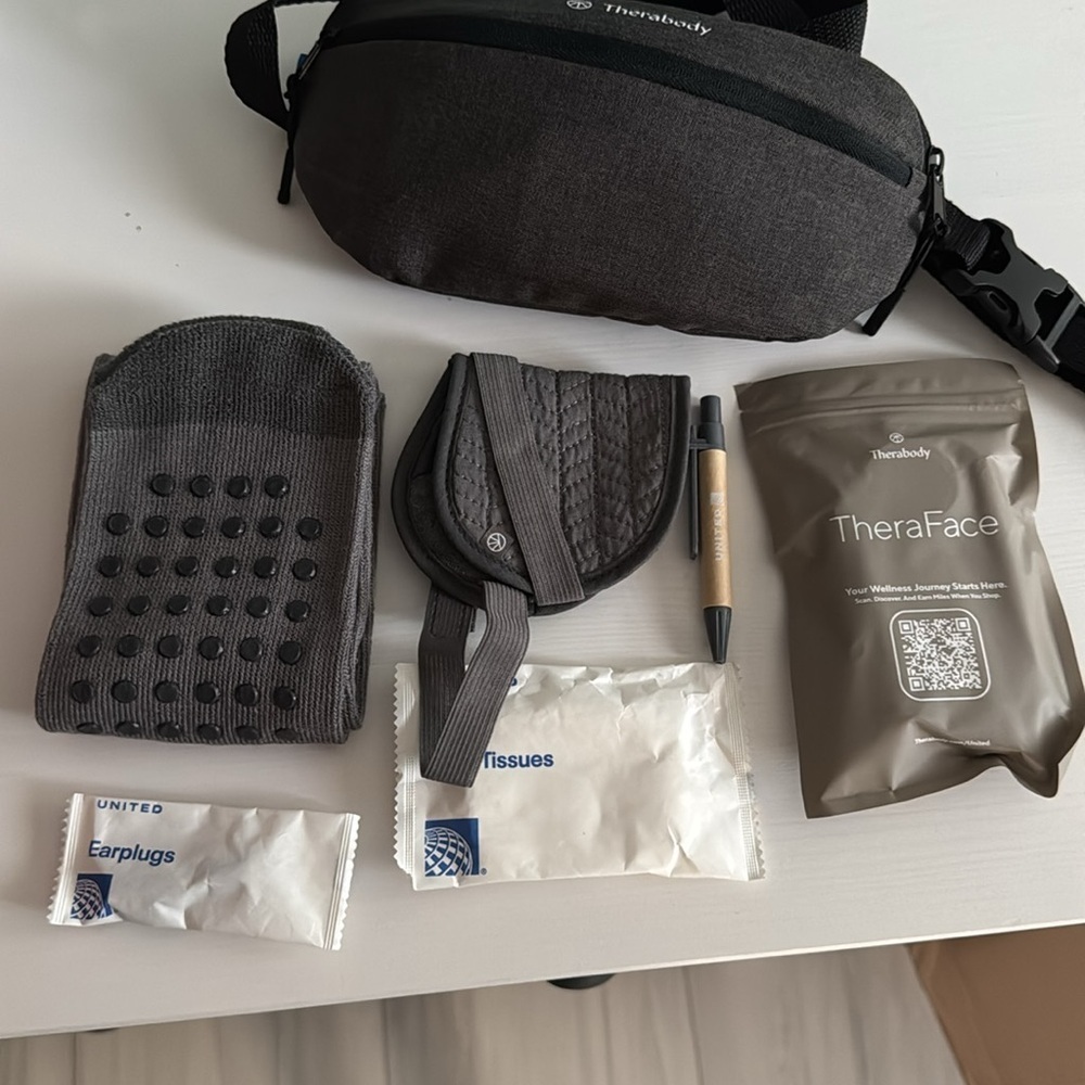 Therabody/United International Business Class Amenities Kit Crossbody Bag